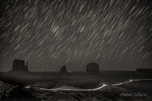Star Trails over Monument Valley